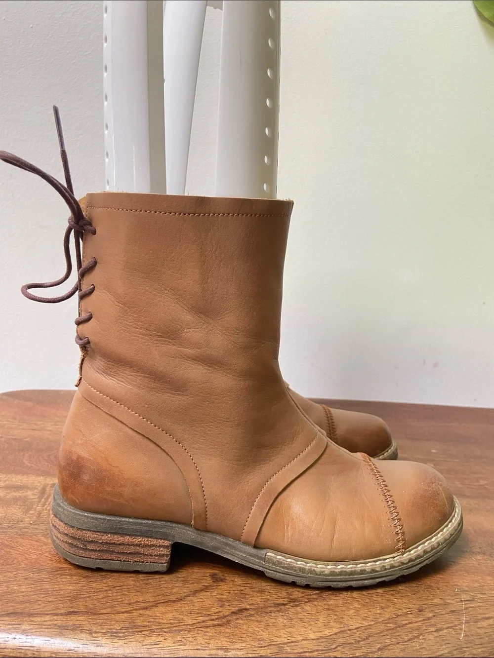 Sergio Tomani 751 Leather Lace-Up Handcrafted Ankle Boots Boho Victorian